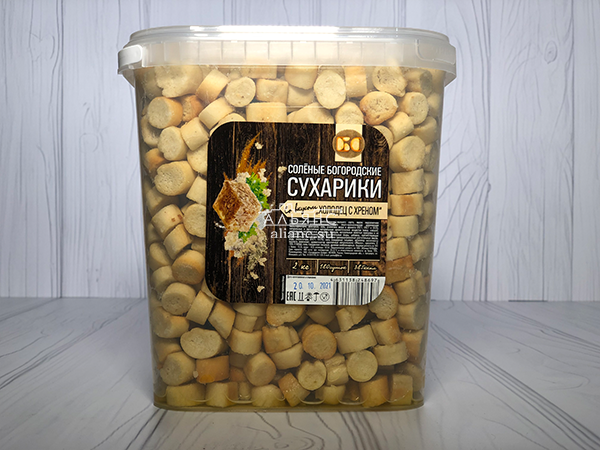 Сухарики с холодцом и хреном в Лобне