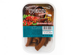 Сурские гренки Буженина с хреном (100 гр): Сурские гренки Камчатский краб (100 гр)