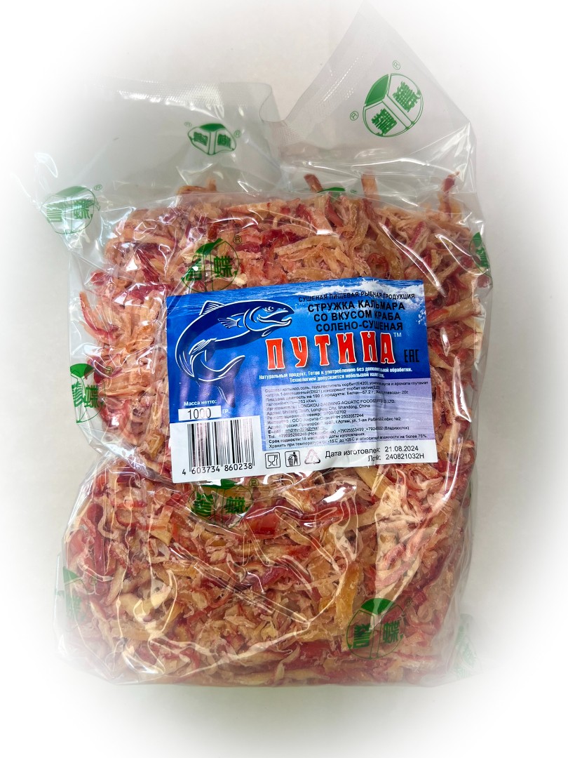 Кальмар стружка со вкусом краба "Розовая" (ПУТИНА) в Лобне